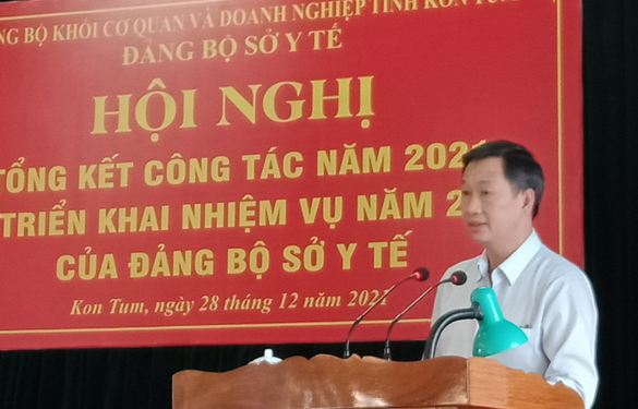 Đảng bộ Sở Y tế tỉnh Kon Tum đạt tiêu chuẩn “Trong sạch vững mạnh” tiêu biểu 02 năm liền (2020-2021)